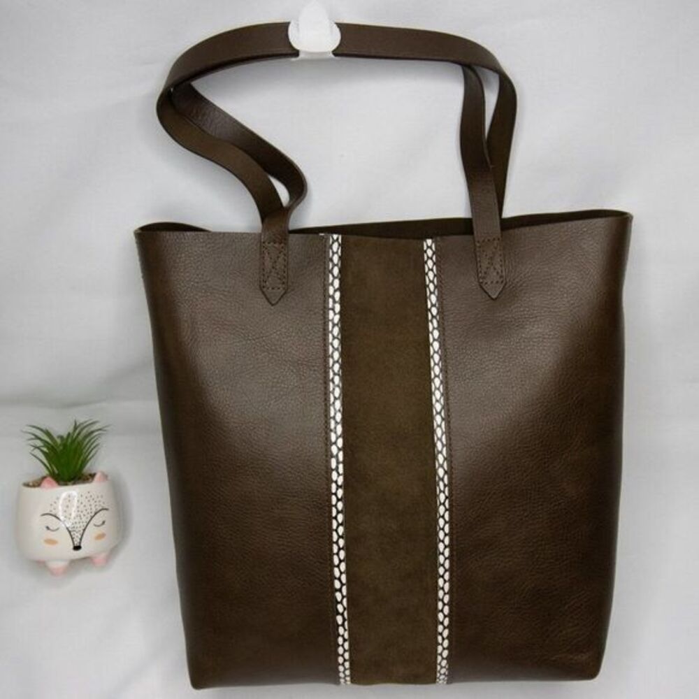 New! Madewell Medium Transport‎ Tote Suede Inset Edition